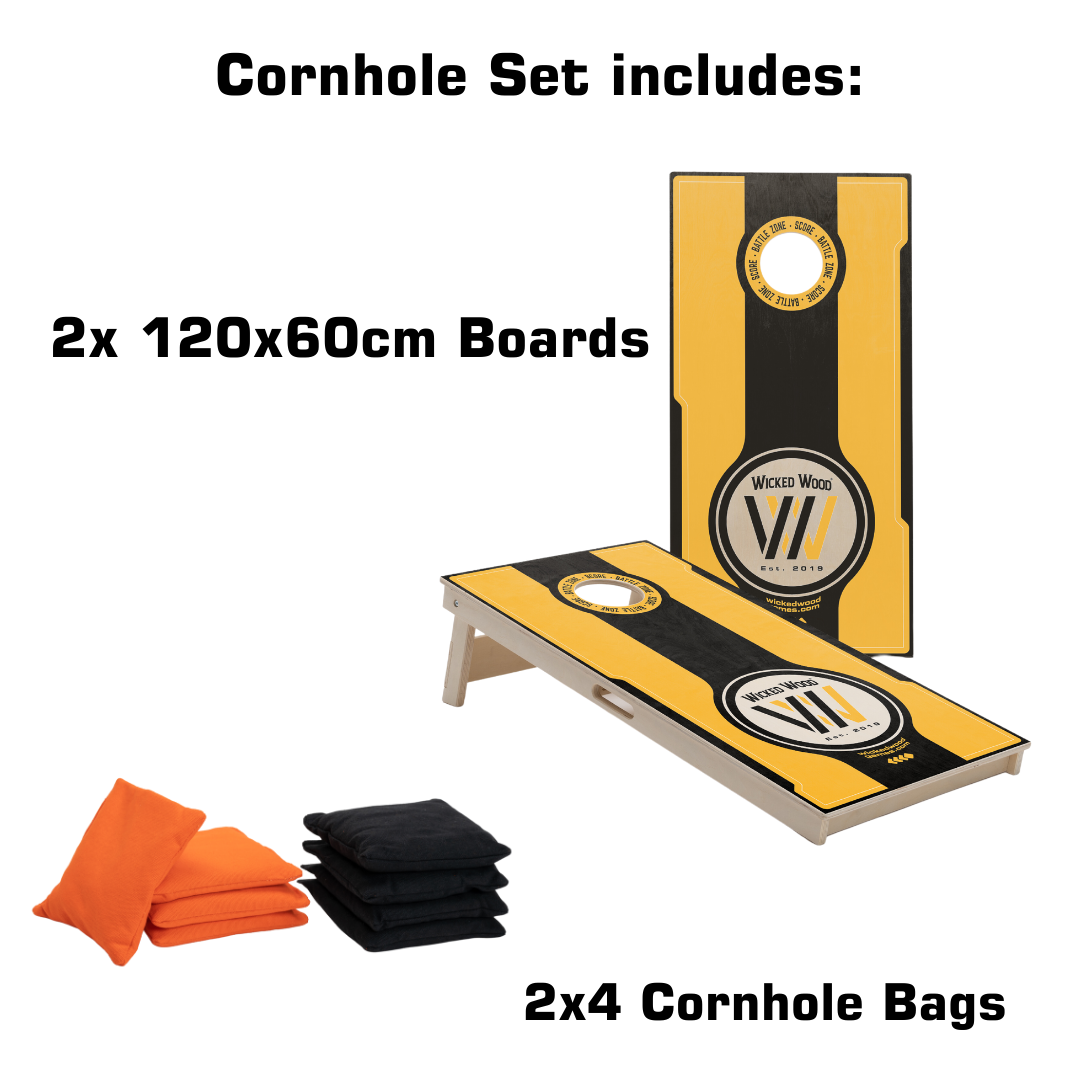BATTLE ZONE - Cornhole Set - 2 board / 2x4 bags