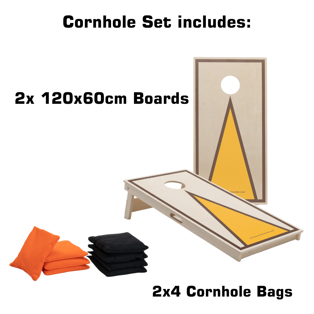 TRIANGLE - Cornhole Set - 2 board / 2x4 bags