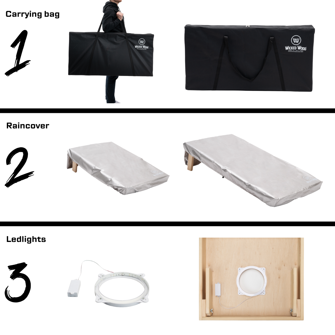RAILS - Cornhole Set - 2 board / 2x4 bags