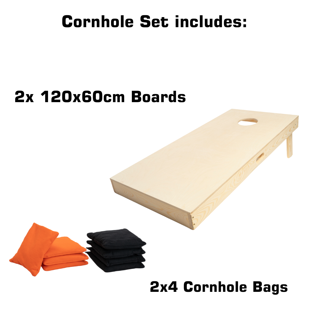 Cornhole Starting Kit - 120x60 - Blank - 1x Board / 2x4 Bags