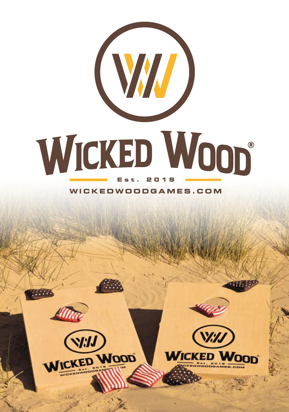 Cornhole Country Set - USA Package - 90x60cm - Wicked Wood Games