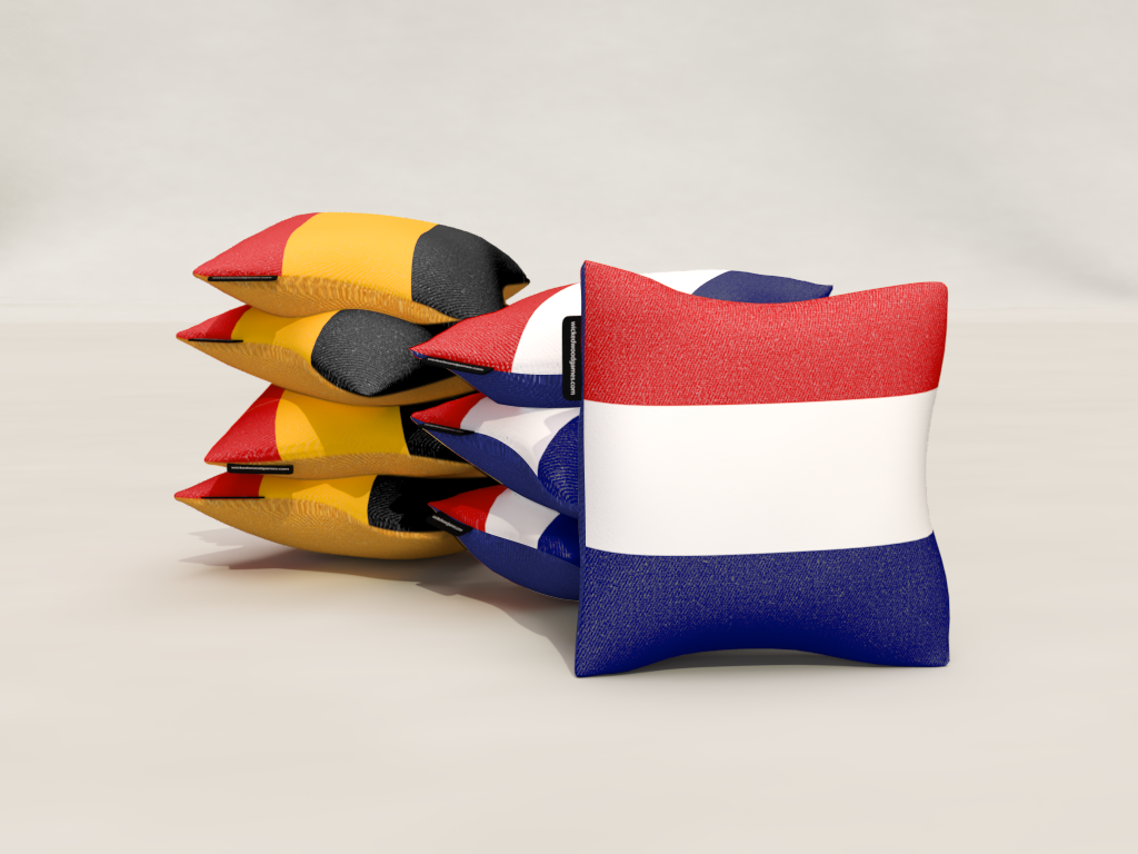 Cornhole bags - Netherlands/Belgium - 2x4 pieces - Wicked Wood Games - Wicked Wood Games
